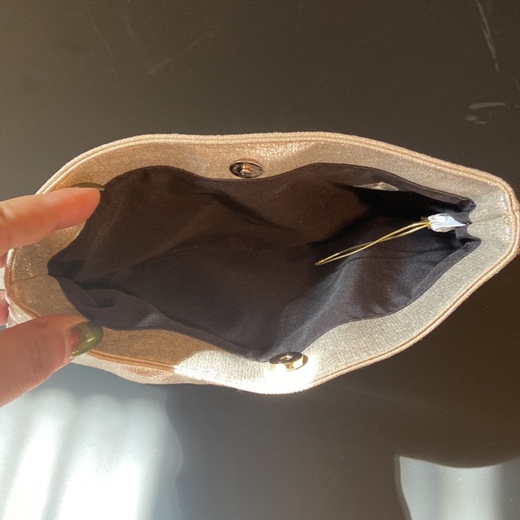 Victoria’s Secret Gold Sparkle Ruffle Clutch - Picture 3 of 4